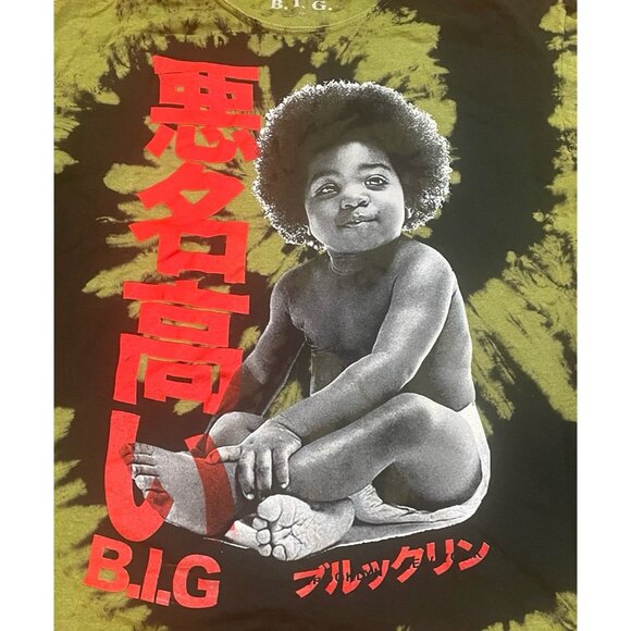 THE NOTORIOUS B I G WOMENS TIE DYE TEE SZ LARGE - Picture 2 of 4
